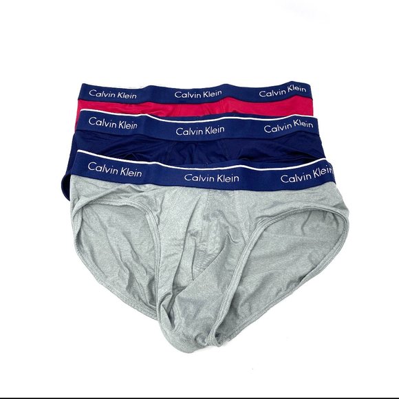 Calvin Klein Other - 🌿SALE🌿 Calvin Klein 3 PACK Men's Hip Brief Blue Gray Logo Size S XL NP21620936